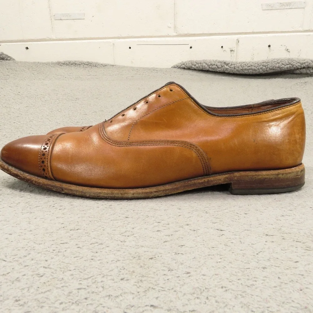 Allen Edmonds Shoes Mens 12 D Fifth Avenue Walnut Cap Toe Leather Oxford 5th Ave